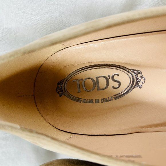 Tod's tan suede wedge pump, size EU 40 - Picture 4 of 9